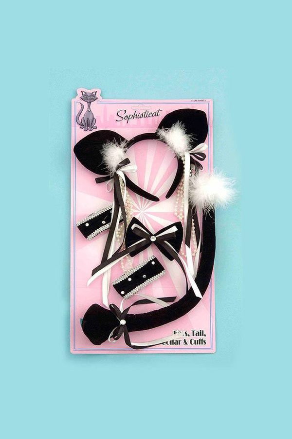 Forum Novelties - Sophisticat Cat Costume Set - Black/White - Stag Shop