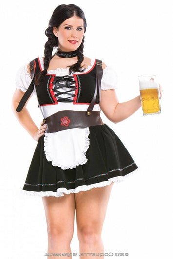 Coquette - M6113 - Beer Maiden Costume - Black/White - Stag Shop
