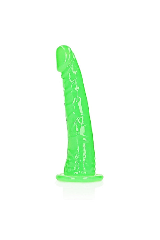 Shots Toys - Real Rock - 6" Glow in the Dark Slim Realistic Dildo with Suction Cup - Stag Shop