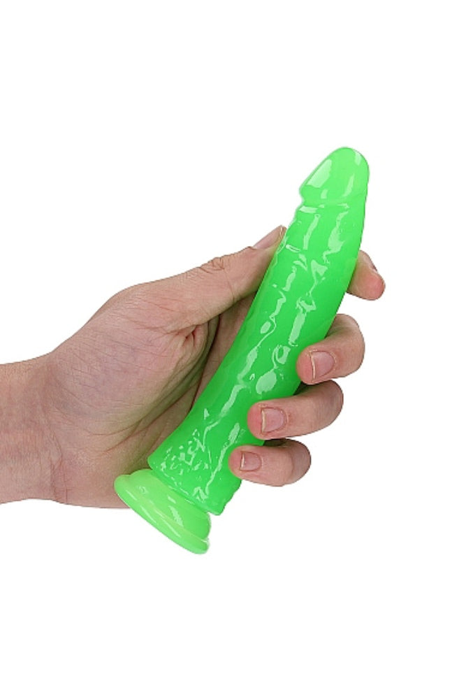Shots Toys - Real Rock - 6" Glow in the Dark Slim Realistic Dildo with Suction Cup - Stag Shop