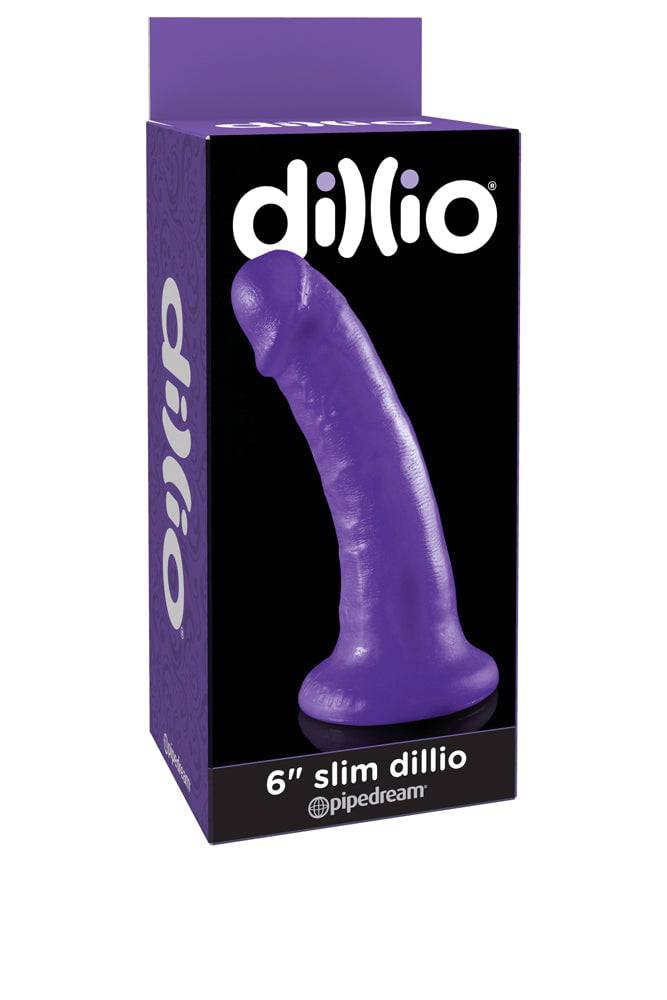 Pipedream - Dillio - Slim Realistic Dildo - 6 inch - Purple - Stag Shop