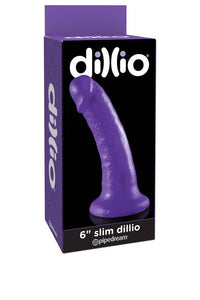 Thumbnail for Pipedream - Dillio - Slim Realistic Dildo - 6 inch - Purple - Stag Shop