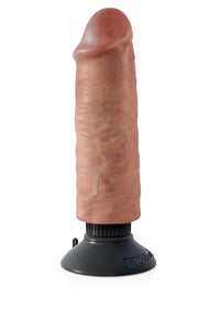 Thumbnail for Pipedream - King Cock - Vibrating Realistic Cock - 6 inch - Tan - Stag Shop