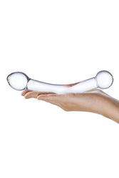 Gläs - 7-inch Curved Glass Dildo - Clear - Stag Shop