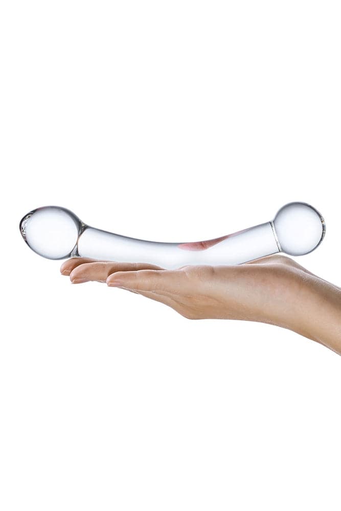 Gläs - 7-inch Curved Glass Dildo - Clear - Stag Shop