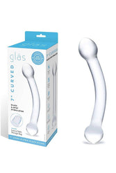Gläs - 7-inch Curved Glass Dildo - Clear - Stag Shop