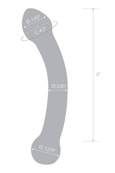Gläs - 7-inch Curved Glass Dildo - Clear - Stag Shop