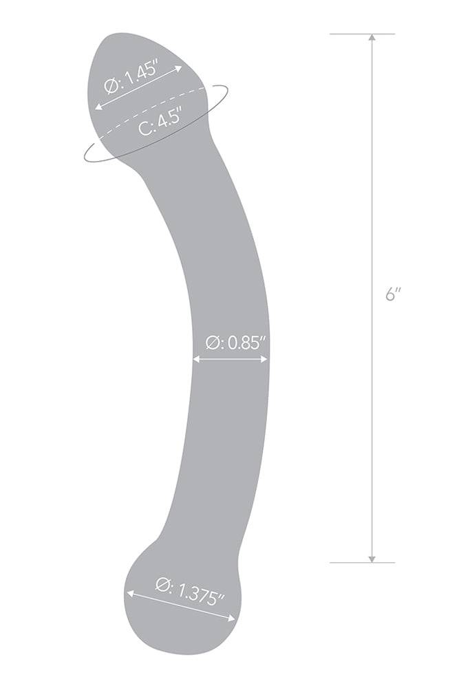 Gläs - 7-inch Curved Glass Dildo - Clear - Stag Shop
