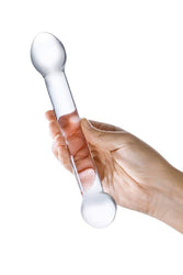 Gläs - 7-inch Curved Glass Dildo - Clear - Stag Shop