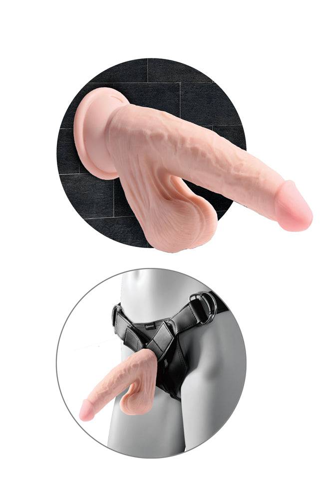 Pipedream - King Cock Plus - 7 inch Triple Density Dildo with Swinging Balls - Stag Shop
