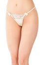 Coquette - 7009 - Satin Lace Panty - Ivory - Stag Shop