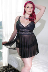Coquette - 7048 - Babydoll - Black - Stag Shop