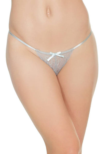 Coquette - 7056 - G-String - Misty Blue/Grey - OS - Stag Shop