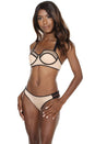 Coquette - 7095 - Bra and Panty  - Nude/Black - Stag Shop