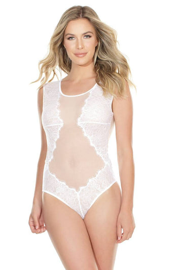 Coquette - 7098 - Teddy - Nude/White - OS - Stag Shop