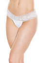 Coquette - 7123 - Lace Thong - White - Stag Shop