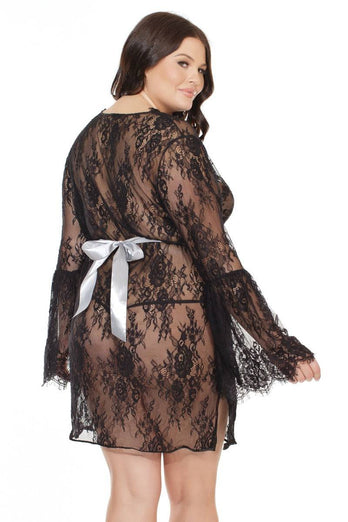 Coquette - 7131X - Chemise - Black/Silver - OS/XL - Stag Shop