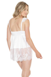 Coquette - 7141 - Babydoll & G-string - White - OS - Stag Shop