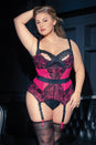 Coquette - 7158 - Bustier - Black/Pink - Stag Shop