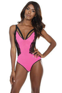 Thumbnail for Coquette - 7161 - Teddy - Black/Pink - OS - Stag Shop