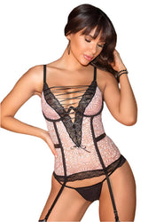 Coquette - 7181 - Bustier - Pink/Black - Stag Shop