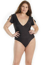 Coquette - 7189X - Cowl Back Teddy - Black - osxl - Stag Shop