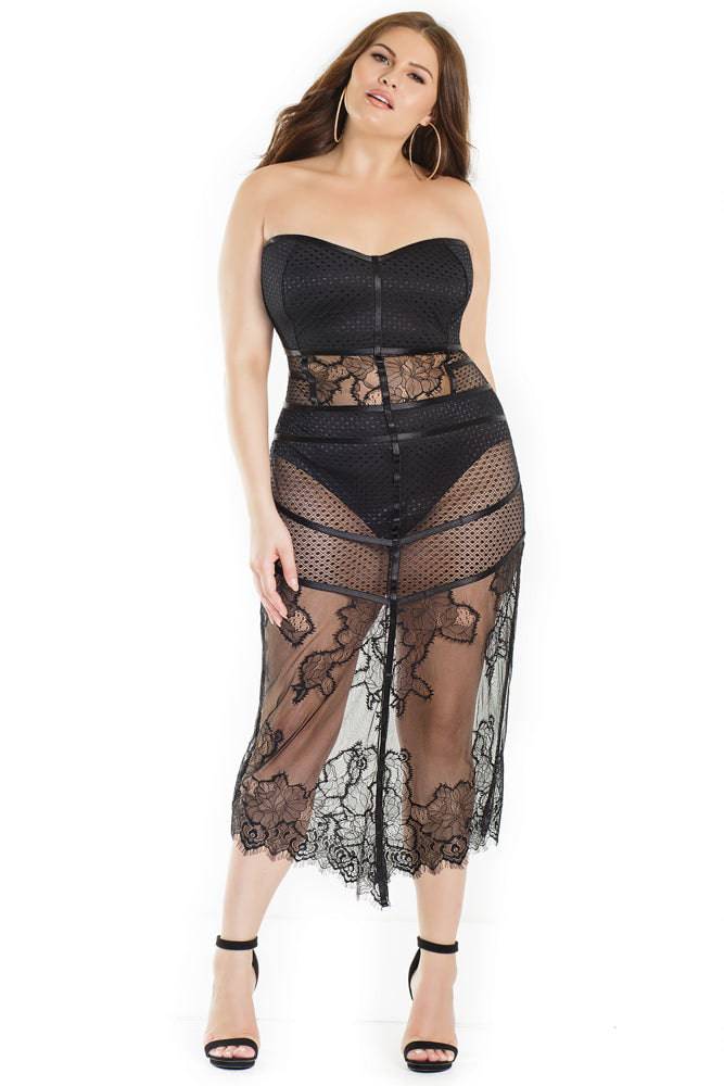 Coquette - 7190 - Dress & Panty Set - Black - Stag Shop