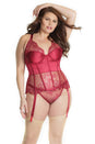 Coquette - 7203 - BUSTIER - Merlot - Stag Shop