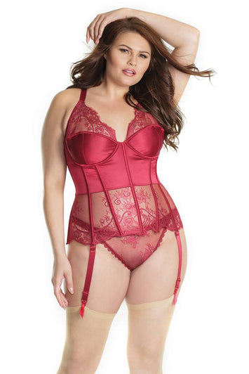 Coquette - 7203 - BUSTIER - Merlot - Stag Shop