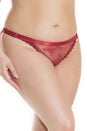 Coquette - 7204X - Ruched Panty - Merlot - OS/XL - Stag Shop