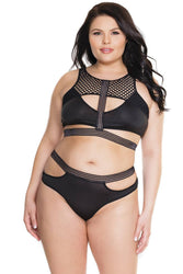 Coquette - 7210X - Bra & Panty Set - Black - OSXL - Stag Shop