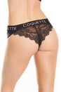 Coquette - 7214 - Lace Panty - Black - OS - Stag Shop