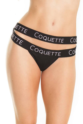 Coquette - 7214 - Lace Panty - Black - OS - Stag Shop