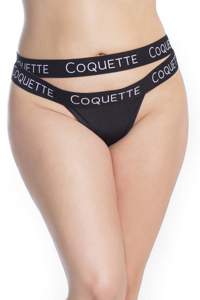 Coquette - 7214X - Lace Panty - Black - OS/XL - Stag Shop