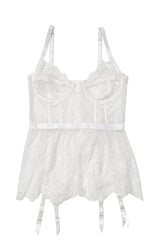 Coquette - 7215 - Peplum Bustier - White - Stag Shop