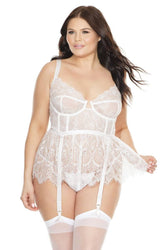 Coquette - 7215 - Peplum Bustier - White - Stag Shop