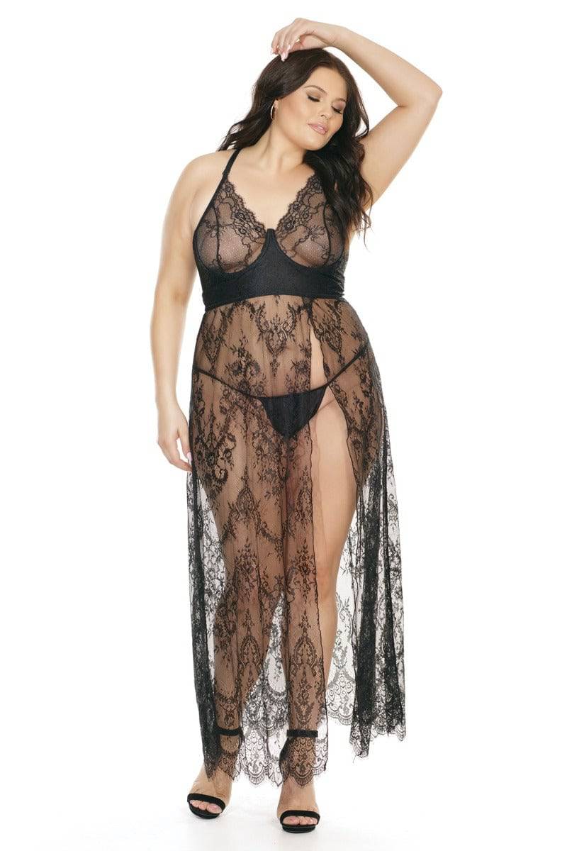 Coquette - 7216 - Eyelash Lace Gown - Stag Shop