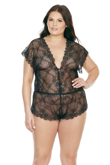 Coquette - 7219X - Lace Romper - OSXL - Stag Shop