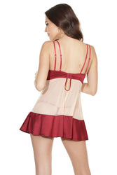 Coquette - 7222 - Babydoll & G-String Set - Merlot - Stag Shop
