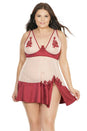 Coquette - 7222 - Babydoll & G-String Set - Merlot - Stag Shop