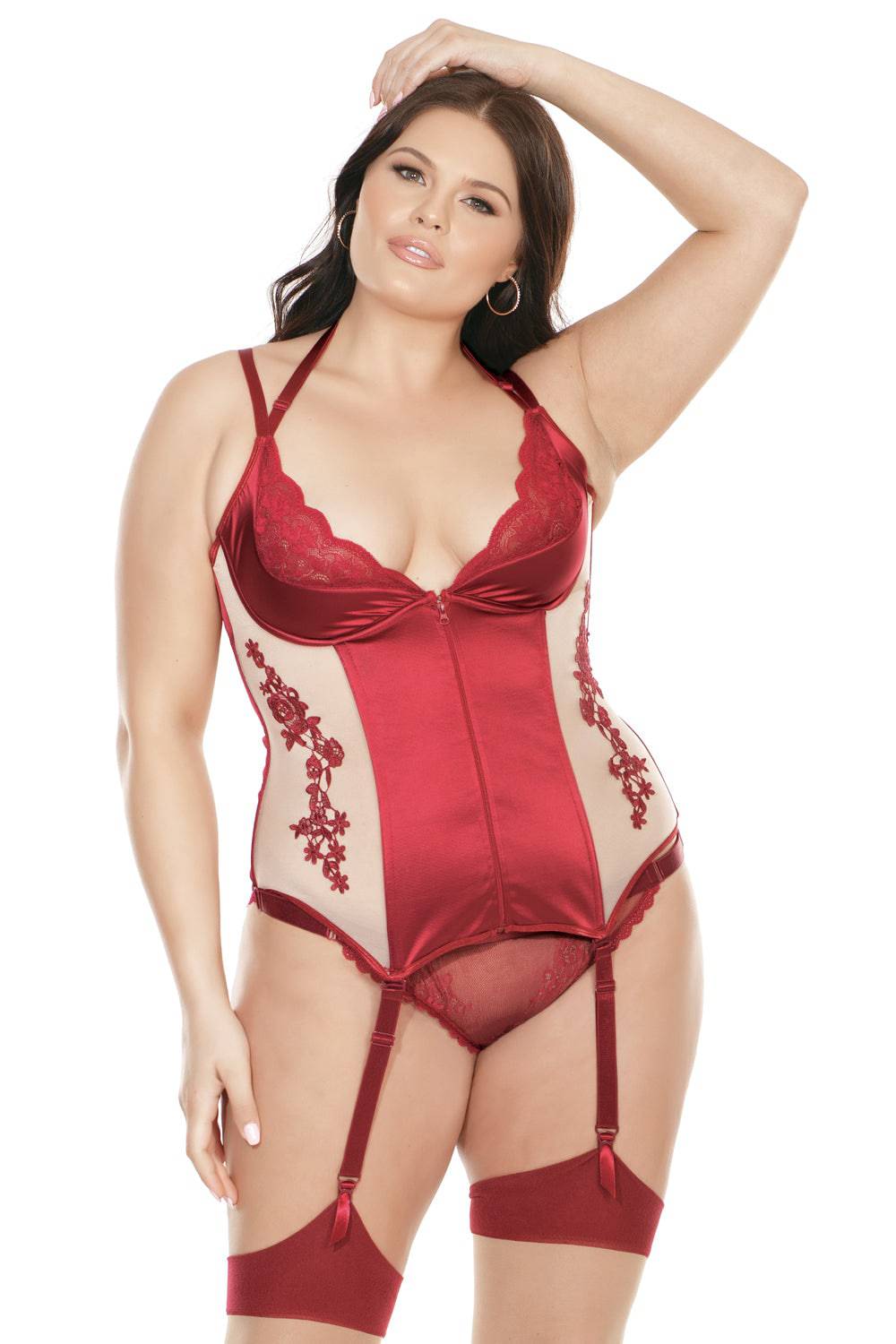 Coquette - 7225 - Bustier - Merlot - Stag Shop