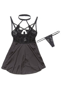 Thumbnail for Coquette - 7226 - Babydoll & G-String Set - Black - Stag Shop