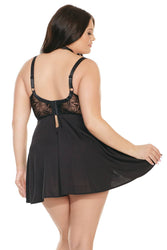 Coquette - 7226 - Babydoll & G-String Set - Black - Stag Shop