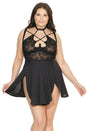 Coquette - 7226 - Babydoll & G-String Set - Black - Stag Shop