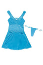 Coquette - 7230X - Babydoll & Thong Set - Blue - OSXL - Stag Shop