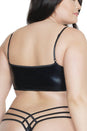 Coquette - 7236X - Wetlook Bralette - Black - OSXL - Stag Shop