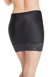 Coquette - 7239 - High Waisted Lace Trim Skirt - Black - OS - Stag Shop