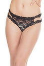 Coquette - 7246 - Crotchless Lace Thong - OS - Stag Shop