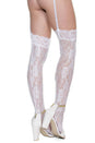 Coquette - 7260 - Lace Stockings - White - OS - Stag Shop