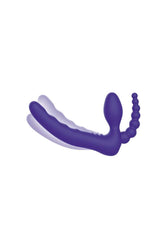Electric Eel - Pegasus - 7” Remote Control Strapless D.P. Silicone Strap On - Purple - Stag Shop